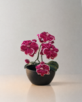 Sweet William Heavily Embellished Embroidery Potted Plant